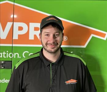 SERVPRO employee with hat