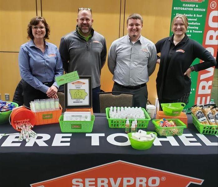SERVPRO employees at table 